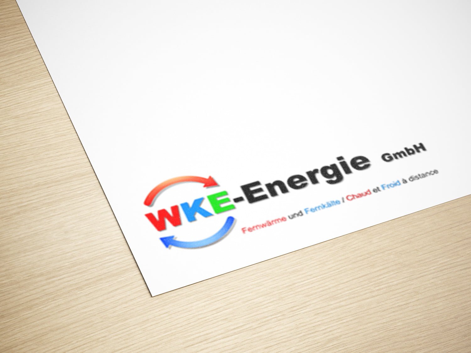 Logo redesign before | Graphic studio Milligan Design | WKE-Energie