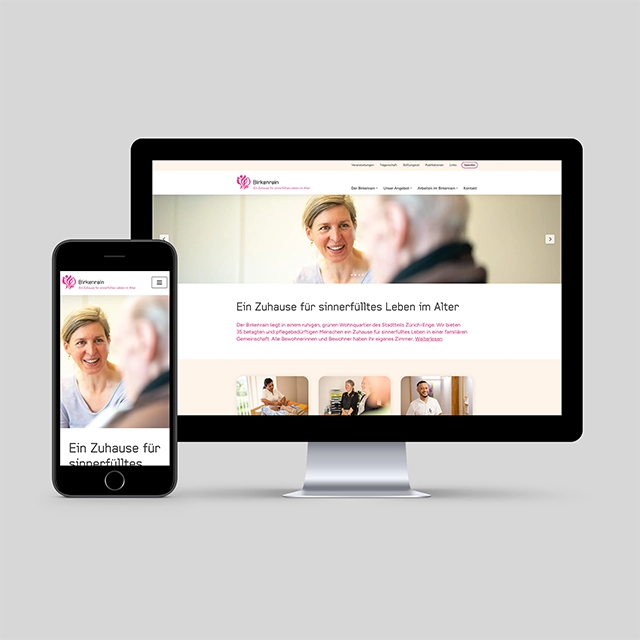 Website für den Kunden Alters- und Pflegeheim Birkenrain aus Zürich, Hombrechtikon – Website erstellen lassen